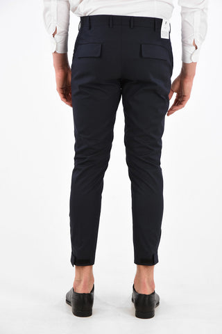 Stretch Cotton LAMDA Pants with Touch Strap Ankle
