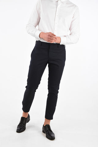 Stretch Cotton LAMDA Pants with Touch Strap Ankle