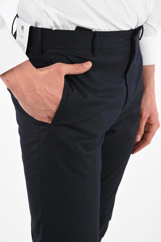 Stretch Cotton LAMDA Pants with Touch Strap Ankle