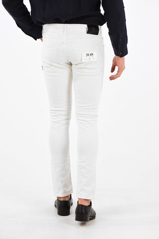 Stretch Cotton Distressed Slim Fit Jeans 17 Cm