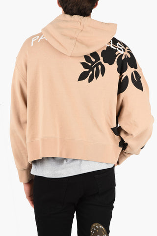 Hibiscus Print Sweatshirt with Hood