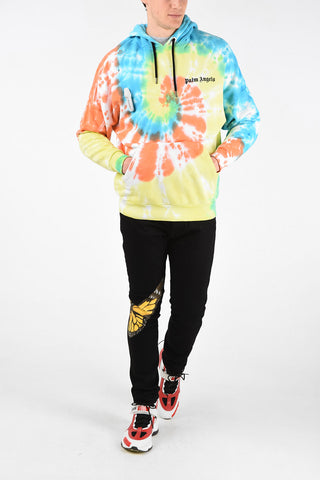 Tie Dye Print Sweatshirt with Hood
