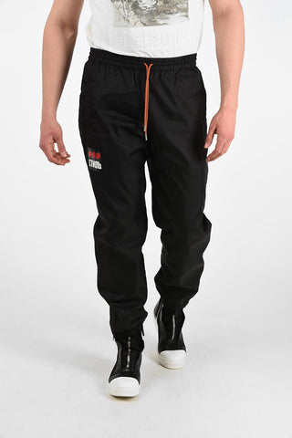 Fabric Joggers with Ankle Zip 