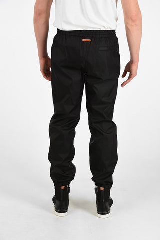 Fabric Joggers with Ankle Zip 