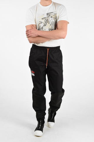 Fabric Joggers with Ankle Zip 