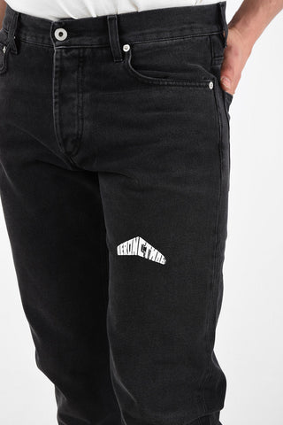 19cm Logo Print Regular Fit Jeans