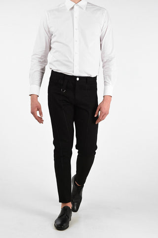 Pencil Striped Stright Fit Pants with Zipped Pockets