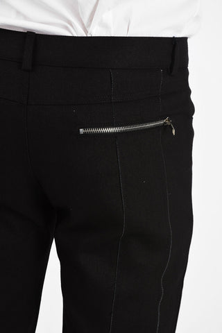 Pencil Striped Stright Fit Pants with Zipped Pockets