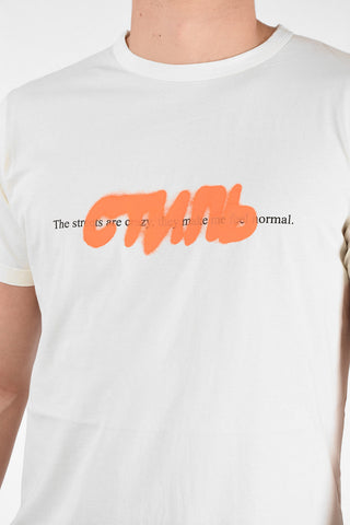 Crewneck T-Shirt with Spray Pack Details