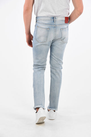 Distressed 4 Pocket Straight Fit Jeans 18 Cm