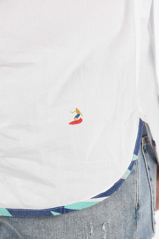 Cotton MALDIVE Collarless Shirt with Patch Pocket