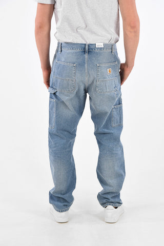 Cotton Cargo Jeans with Belt Loops 21 Cm