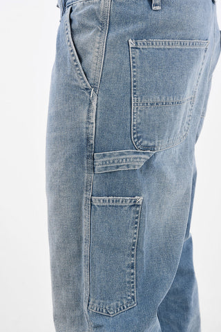 Cotton Cargo Jeans with Belt Loops 21 Cm