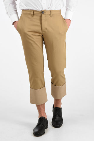 Cropped Chino Pants with Jetted Pockets