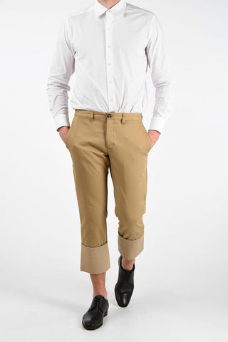 Cropped Chino Pants with Jetted Pockets