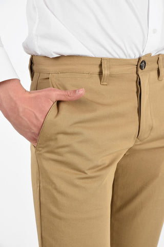 Cropped Chino Pants with Jetted Pockets