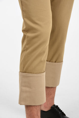 Cropped Chino Pants with Jetted Pockets