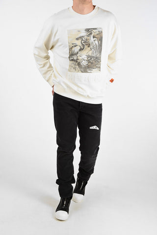 printed crewneck sweatshirt