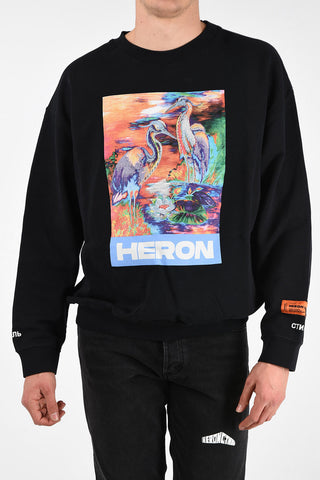 printed crewneck sweatshirt