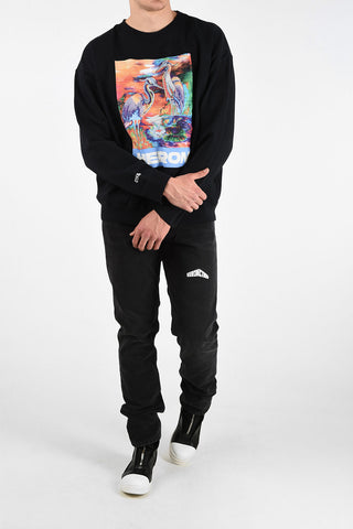 printed crewneck sweatshirt