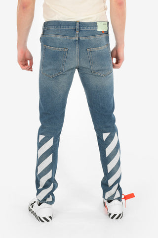 16cm Printed DIAG SLIM Jeans