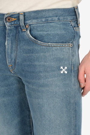 16cm Printed DIAG SLIM Jeans