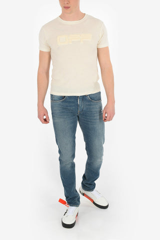 Crewneck EMBOSSED SKINNY t-shirt