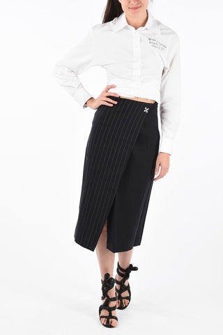 Gonna Pinstripe con Spacco Frontale