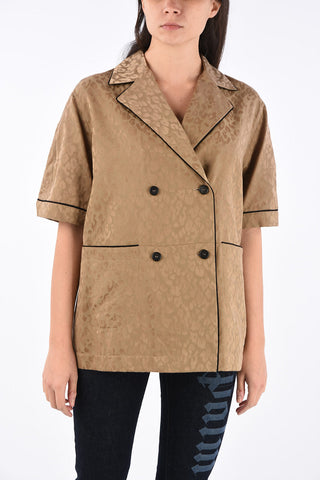 Cheetah-Print Doppiopetto Pajama Blazer