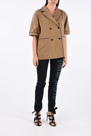 Cheetah-Print Doppiopetto Pajama Blazer