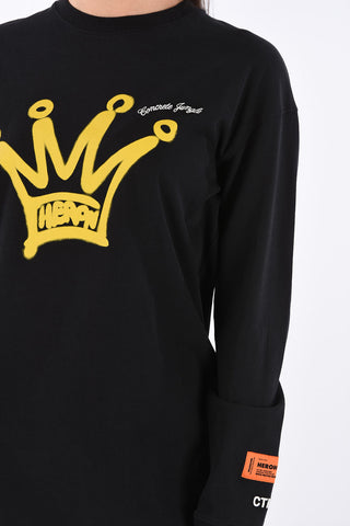 Felpa Girocollo Oversize Spray