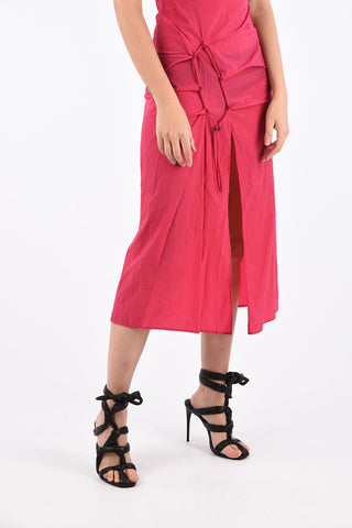 Side Split Hem SHORT DNA SPIRAL Bodycon Dress