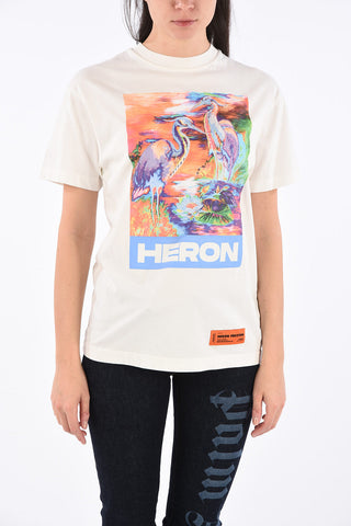 Birds-Print Oversize T-shirt