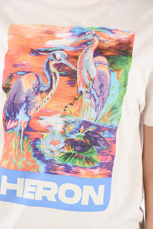Birds-Print Oversize T-shirt