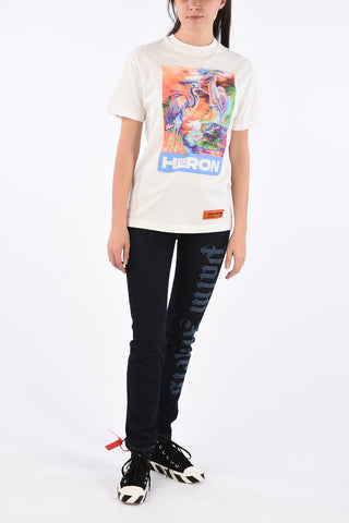 Birds-Print Oversize T-shirt
