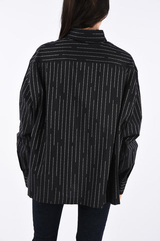 Striped All Over Logo Oversize Shirt