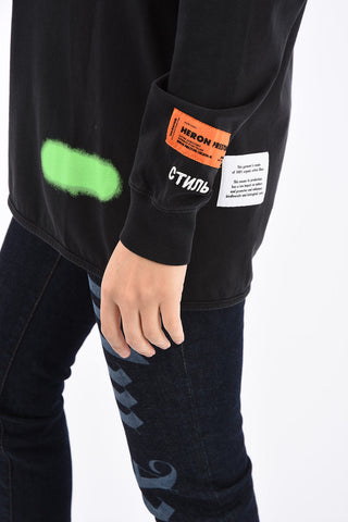 T-shirt Oversize Spray Manica Lunga