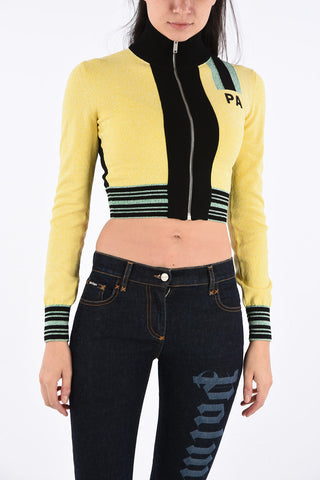 Zip Closure RACING Crop Sweater