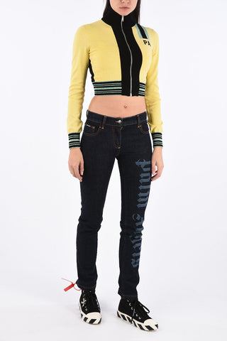 Zip Closure RACING Crop Sweater