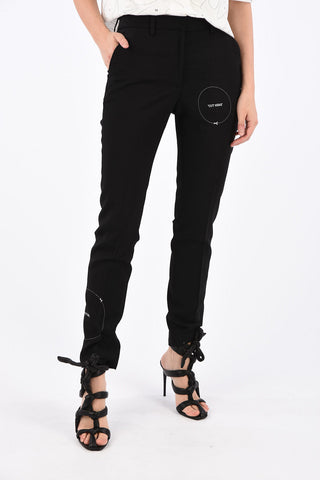 High Rise Gabardine Cigarette Pants