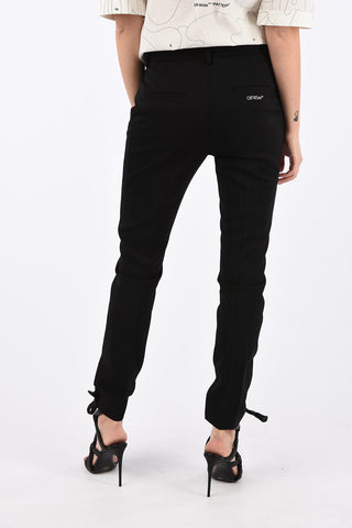 High Rise Gabardine Cigarette Pants