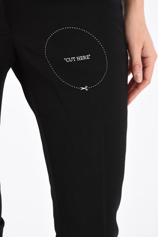 High Rise Gabardine Cigarette Pants