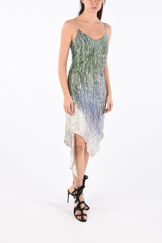 Spaghetti Strap BOUROLLEC SPIRAL Asymmetric Dress