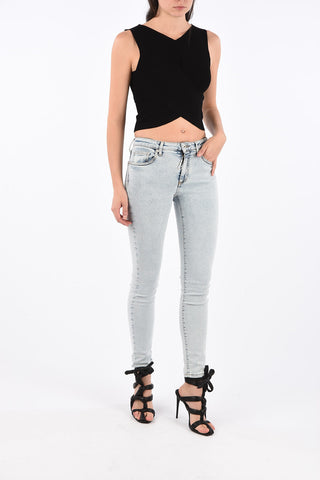 Ribbed Wrap Crop Top