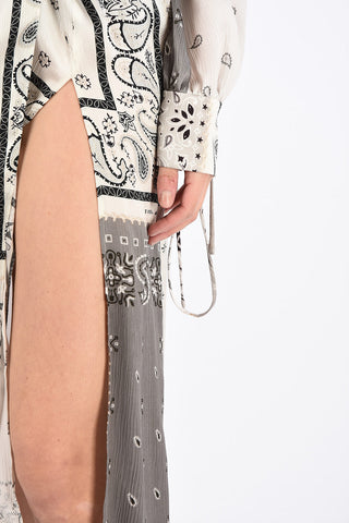 Paisley Printed Silk Kimono Dress