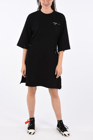 Puzzle Arrow Sweat Dress with Coulisse
