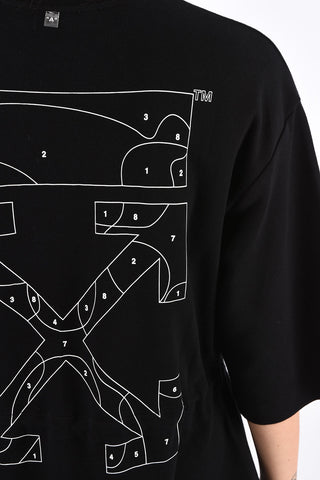 Puzzle Arrow Sweat Dress with Coulisse