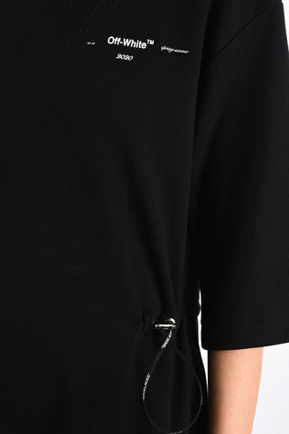 Puzzle Arrow Sweat Dress with Coulisse