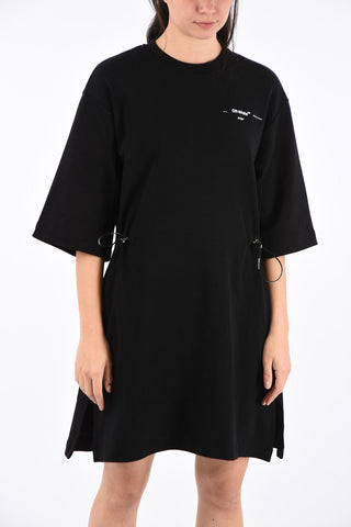 Puzzle Arrow Sweat Dress with Coulisse