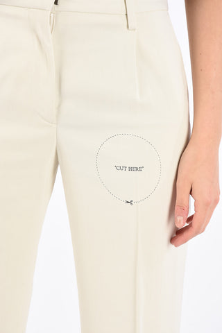 cuffed hem Single Pleated Palazzo trousers